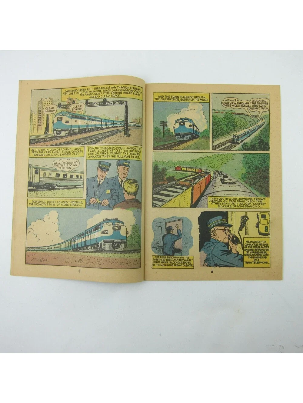 Railroad Comic Book Ride the High Iron America's Passenger Trains Vintage 1955